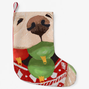 Gouden Retriever Kerstballen Mond Grappig Kleine Kerstsok