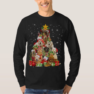 Gouden Retriever Kerstboom Lichten Grappige Hond X T-shirt