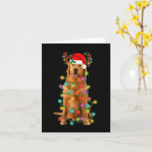 Gouden Retriever Kerstboom Lichten Pyjama Hond Kaart (Gele Bloem)