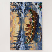 Gouden Retriever Kerstboot Vakantie Legpuzzel (Verticaal)