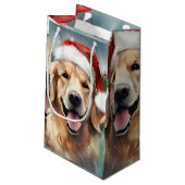 Gouden Retriever Kerstborstel schilderen kunstwerk Klein Cadeauzakje (Achterkant Gekanteld)