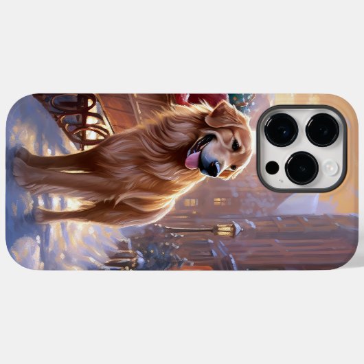 Gouden Retriever Kerstfeest Seizoen Case-Mate iPhone Case (Achterkant (horizontaal))