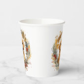 Gouden Retriever Kerstkrans Feestelijke Pup Papieren Bekers (Links)