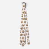 Gouden Retriever Kerstkrans Feestelijke Pup Stropdas (Voorkant)