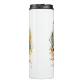 Gouden Retriever Kerstkrans Feestelijke Pup Thermosbeker (Achterkant)