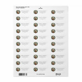 Gouden Retriever Kerstkrans Retouradres Etiket (Full Sheet)