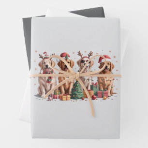 Gouden Retriever Kerstliefhebber Hond Moeder Xmas Inpakpapier Vel