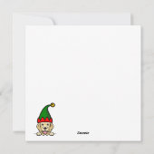 Gouden Retriever Kerstmis Holly Sneeuwvlokken Feestdagenkaart (Achterkant)