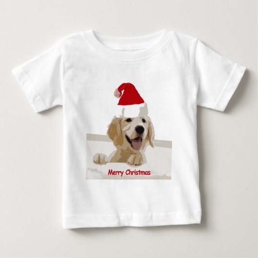 Gouden Retriever Kerstmis met Santa Hat (Voorkant)