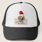 Gouden Retriever Kerstmis met Santa Hat Trucker Pet (Voorkant)