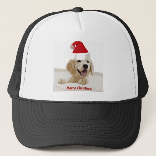 Gouden Retriever Kerstmis met Santa Hat Trucker Pet (Voorkant)