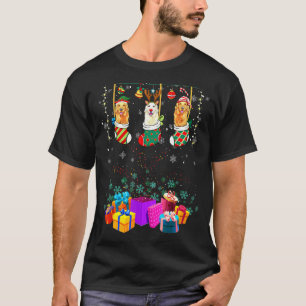 Gouden Retriever Kerstverlichting Kerst Soks Hond T-shirt