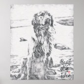 Gouden Retriever Kunst Beste Moeder Ooit Poster (Voorkant)