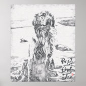 Gouden Retriever Kunst Beste Papa Ooit Poster (Voorkant)