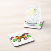 Gouden retriever kunst bier onderzetter (Rechterzijde)