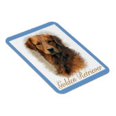 Gouden Retriever Kunst Magneet (Rechterzijde)