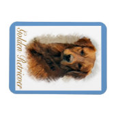Gouden Retriever Kunst Magneet (Horizontaal)