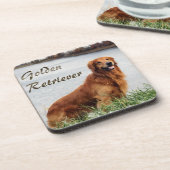 Gouden Retriever Kunst Onderzetter (Linkerzijde)