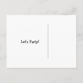 Gouden Retriever Laten we feestvieren Verjaardag Uitnodiging Briefkaart (Achterkant)