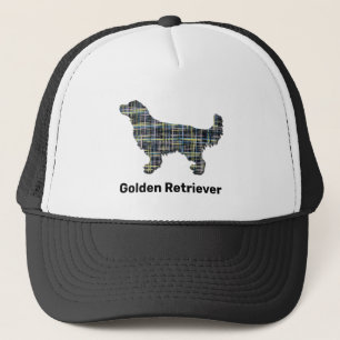 Gouden Retriever Leuke Hond Silhouet Grid Custom Trucker Pet