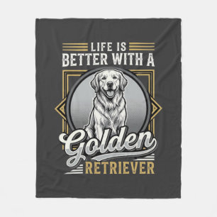 Gouden Retriever Leven Is Beter Hond Fleece Deken