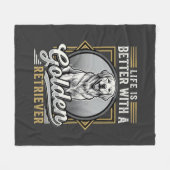 Gouden Retriever Leven Is Beter Hond Fleece Deken (Voorkant (Horizontaal))