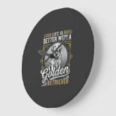 Gouden Retriever Leven Is Beter Hond Grote Klok (Hoek)