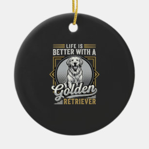 Gouden Retriever Leven Is Beter Hond Keramisch Ornament
