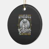 Gouden Retriever Leven Is Beter Hond Keramisch Ornament (Links)