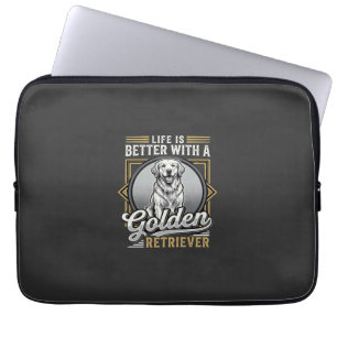 Gouden Retriever Leven Is Beter Hond Laptop Sleeve