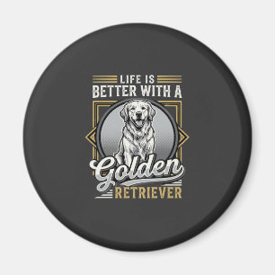 Gouden Retriever Leven Is Beter Hond Magneet
