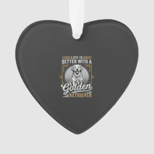 Gouden Retriever Leven Is Beter Hond Ornament