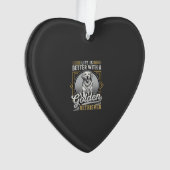 Gouden Retriever Leven Is Beter Hond Ornament (voorkant)