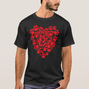 Gouden Retriever Liefde Hart T-shirt