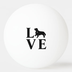 Gouden Retriever Liefde Hond Silhouet Typografie Pingpongbal
