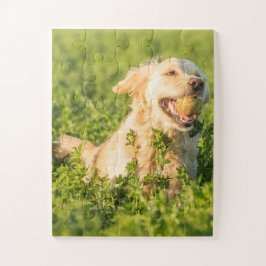 Gouden Retriever met Bal Legpuzzel