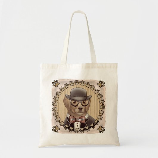Gouden Retriever met bril Tote Tas (Voorkant)