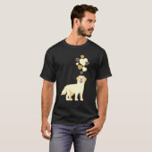 Gouden Retriever Met Harten T-shirt (Voorkant volledig)