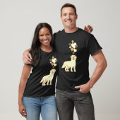 Gouden Retriever Met Harten T-shirt (Unisex)