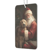 Gouden Retriever met Kerstman Kerstmis Luchtverfrisser (Links)