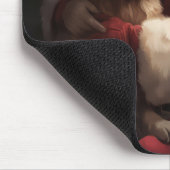 Gouden Retriever met Kerstman Kerstmis Muismat (Hoek)