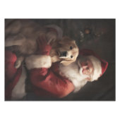 Gouden Retriever met Kerstman Kerstmis Tafelkleed (Voorkant (Horizontaal))