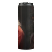 Gouden Retriever met Kerstman Kerstmis Thermosbeker (Achterkant)