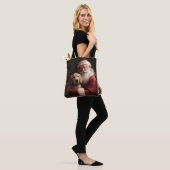 Gouden Retriever met Kerstman Kerstmis Tote Bag (Op model)