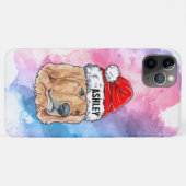 Gouden retriever met kerstmanchet Kersthond Case-Mate iPhone Case (Achterkant (horizontaal))