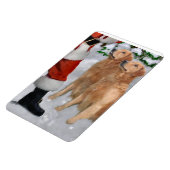 Gouden Retriever met Kerstmis Magneet (Linkerzijde)
