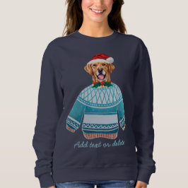 Gouden Retriever met lelijke kerst hond moeder Trui