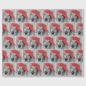 Gouden Retriever Met Rode Honkbalpet Cadeaupapier (Vlak)
