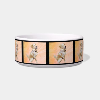 Gouden Retriever Met Strikdas Midden Pet Kom