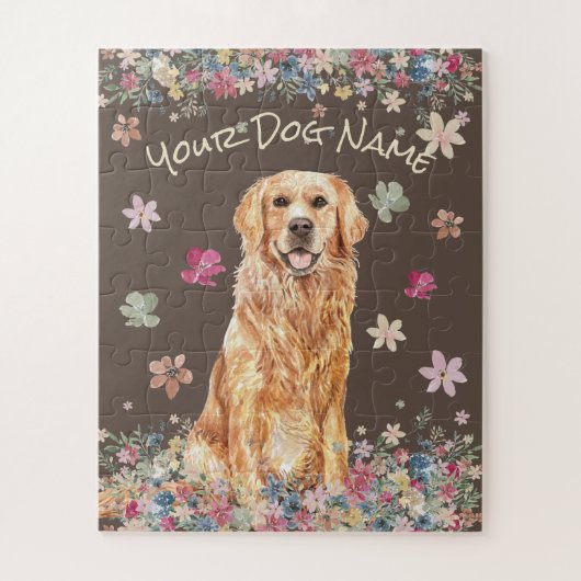 Gouden Retriever middelgrote hond bruin Legpuzzel (Verticaal)